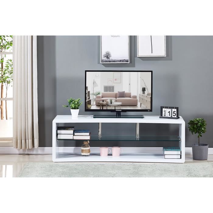 Meuble Laque Blanc Largeur 45 Cm Longueur 40 Cm Hauteur 45 Cm