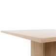 Table à manger de 2 à 4 personnes - Carrée - Classique - Décor chêne - GUSTAVE - L 80 x l 80 cm-3