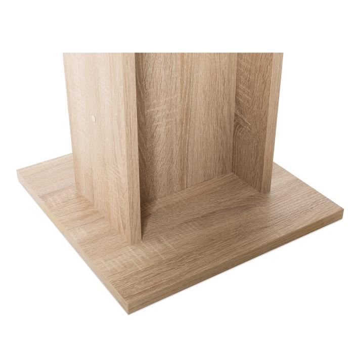 Table à Manger Carrée 80x80x77 Cm En Bois Massif - Pour 2 à 4 Personnes - Style Industriel Rustique Marron - Pour Cuisine, Salon