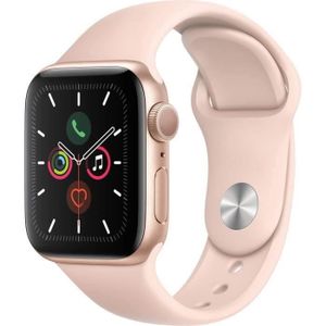 MONTRE CONNECTÉE Apple Watch Series 5 GPS 40 mm Boîtier aluminium Or - Bracelet Rose - S/M (2019) - Reconditionné - Excellent état