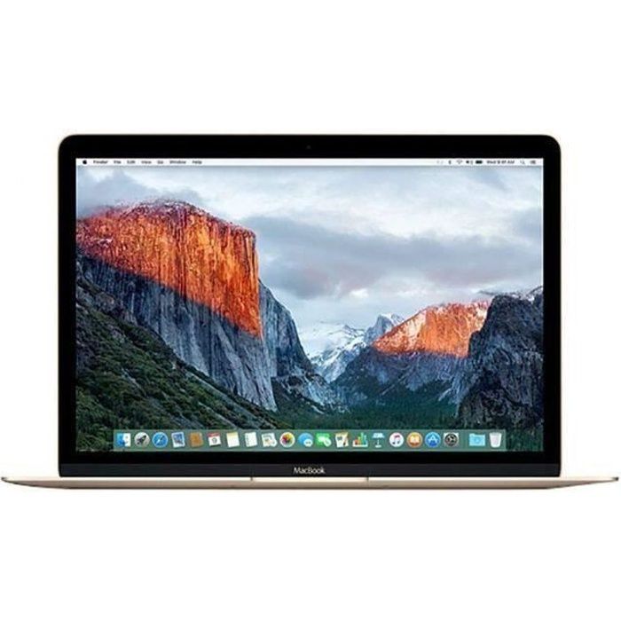 APPLE MacBook Retina 12 2016 m3 – 11 Ghz – 8 Go RAM – 256 Go SSD – Or – Reconditionné – Excellent état