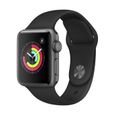 Apple Watch Series 3 GPS - 38mm Boîtier aluminium gris sidéral - bracelet noir (2018) - Reconditionné - Excellent état-1