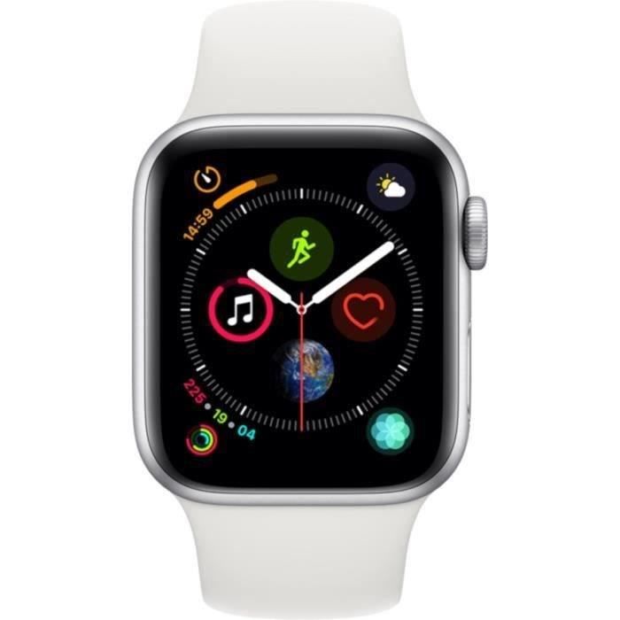 Apple Watch Series 4 GPS, 40mm Boîtier aluminium argent - Bracelet