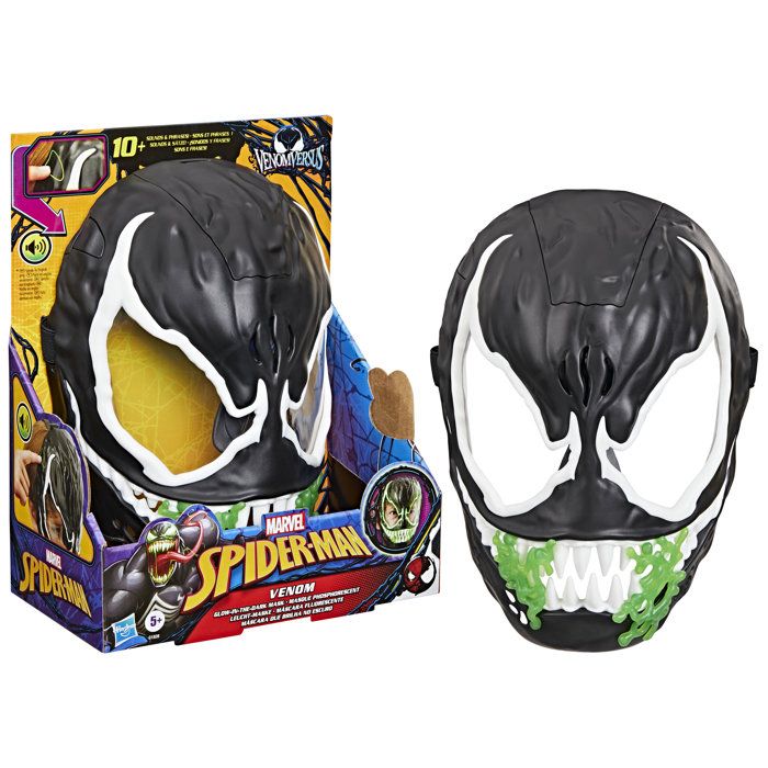 Hasbro Masque Venom Phosphorescent Jouet de déguisement de Super Héro Marvel Spider-Man VenomVersus Dès 5 ans Noir - vue 3