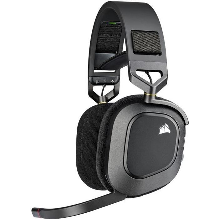 Casque sans fil HS80 RGB - Carbone CORSAIR - Casque micro - Dolby Atmos -  Technologie sans fil - Cdiscount Informatique