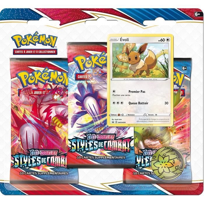 Pack 3 Boosters Pokemon Eb05 Evoli Cdiscount Jeux Jouets