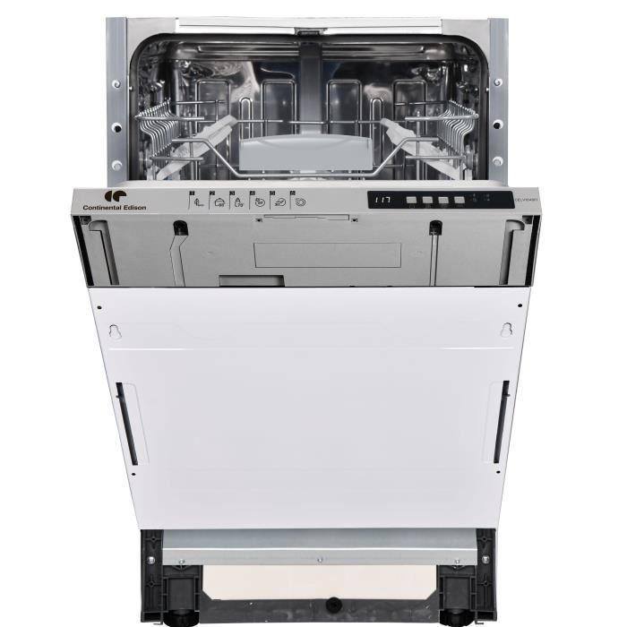 Lave vaisselle encastrable CONTINENTAL EDISON CELV1045FI 10 couverts Largeur44 8cm Classe D 45 dB