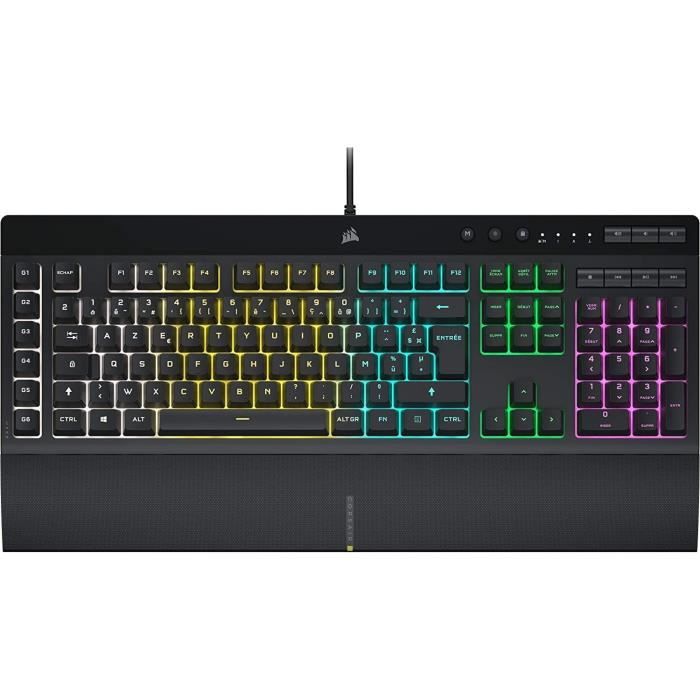 Clavier Gamer - AZERTY - CORSAIR - K55 RGB Pro - Numérique - Dôme en  caoutchouc - RGB 5 Zones - (CH-9226765-FR)