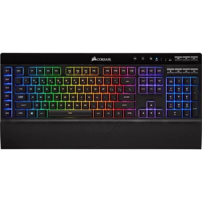 CORSAIR Clavier Gamer Membrane K57 RGB - Sans fil - Rétroéclairé