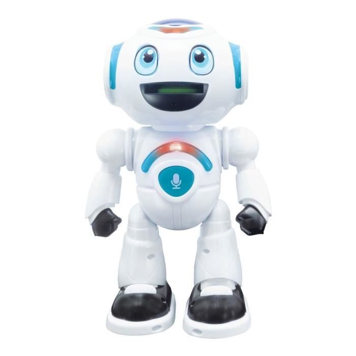 Robot Programmable Powerman Advance - LEXIBOOK - Quiz, Musique, Jeux,  Histoires - Télécommande - Blanc