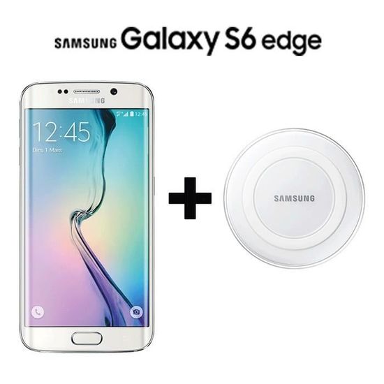 Samsung Galaxy S6 Edge Blanc32 + Samsung Socle de chargement sans fil pour Samsung