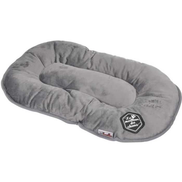 coussin flocon 77cm collection patchy gris/noir