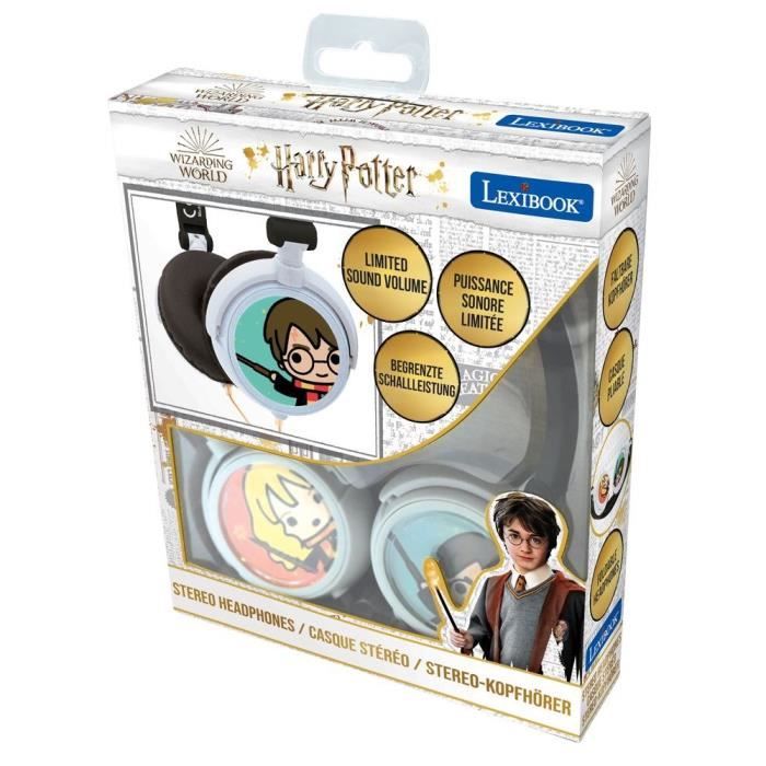 Casque stéréo filaire pliable pour enfants Harry Potter - LEXIBOOK - Limitation de volume d'écoute