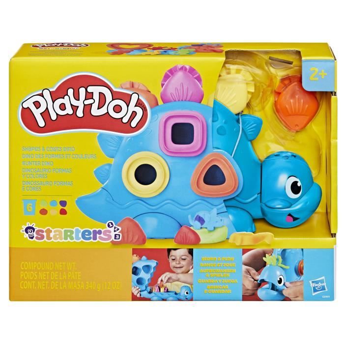 Play-Doh Starters Dino des formes et couleurs loisirs créatifs de pâte à modeler pour enfants Classique dès 3 ans