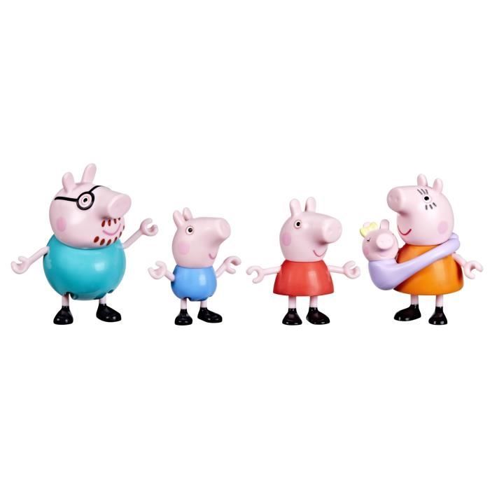 Peppa Pig Peppa et sa famille de 5 coffret de figurines jouets préscolaires pour filles et garçons dès 3 ans