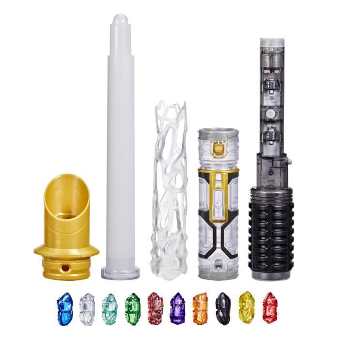 Power Crystal Lightsaber Star Wars G07275L0 – 7 Couleurs, 10 Cristaux, Sons et Lumières