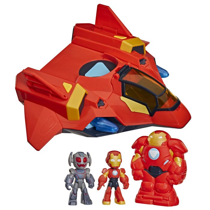 Jet armure géante dIron Man figurines de 75 cm avec armure mecha et véhicule super héros jouets Iron Man et ses Amis Extraordi