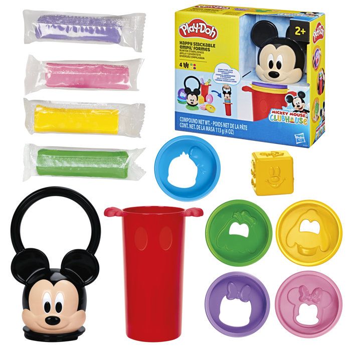 Play-Doh Disney Junior Empil Formes Coffret de pâte à modeler Mickey Loisirs créatifs dès 2 ans