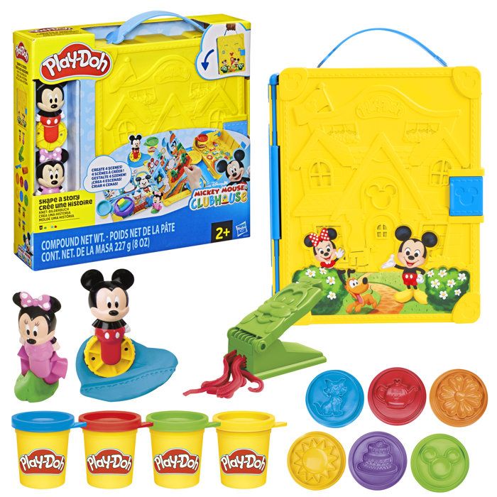 Play-Doh Disney Junior Crée une histoire coffret de pâte à modeler portatif loisirs créatifs Mickey & Minnie dès 2 ans