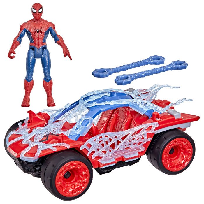 Figurine Spiderman de 115 cm et véhicule Buggy Jouets de Super-héros Marvel Studios Spider-Man Day ActionVerse dès 4 ans