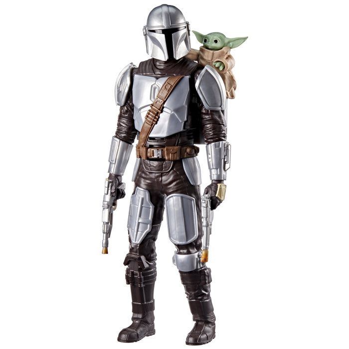 Figurine Mandalorien de 28 cm avec effets sonores jouets interactifs Star Wars The Mandalorian & Grogu dès 4 ans