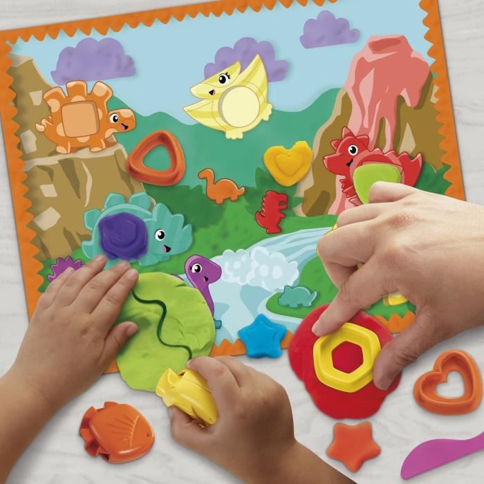 Pâte à Modeler Dinosaure Enfant 3 Ans+ - 5 Pâtes Et 6 Outils De Modelage, Jeu Créatif Garçon Et Fille