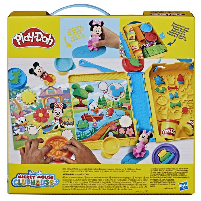 Play-Doh Tapis de voyage, coffret Découverte avec pâte à modeler, loisirs artist