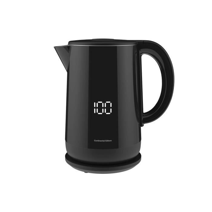 Bouilloire digitale CONTINENTAL EDISON BL15LB - Noir - 1,5 L - 2200 W