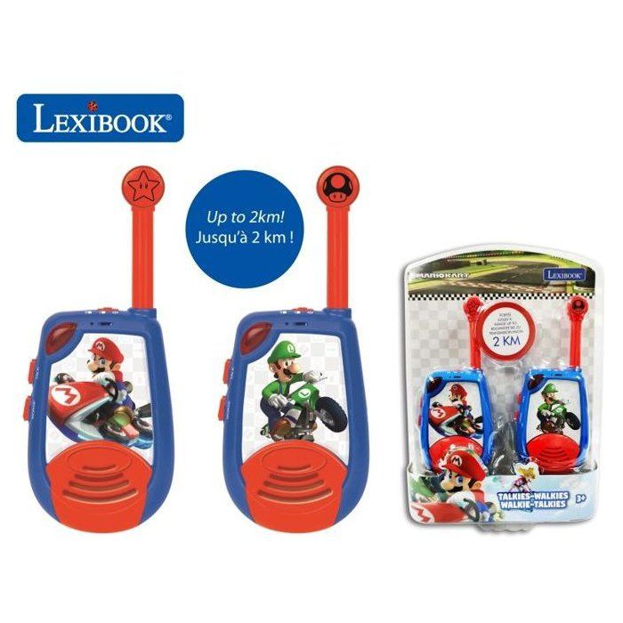 Talkie Walkies Digitaux Mario Kart LEXIBOOK Portée 2km Fonction morse lumineux