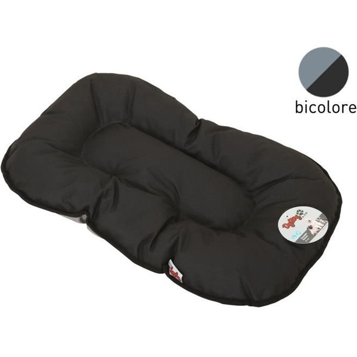 Comparer les prix de coussin flocon 107cm bicolore noir/gris