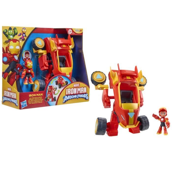 Lego Spiderman Iron Man And His Awesome Friends - Figurine Armure Et Vehicule 2-en-1 | Figurines | Jouéclub Véhicule 2-en-1 Armure Mecha