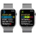 Apple Watch Series 8 GPS + Cellular - 45mm - Boîtier Silver Stainless Steel - Bracelet Silver Milanese Loop-6