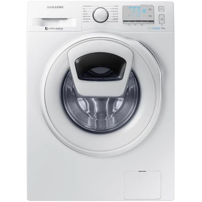 LAVE LINGE FRONT SAMSUNG 8KG 1400TRS ECO BUBBLE A+++ BLANC