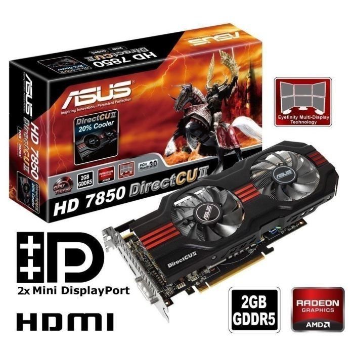 Asus AMD Radeon HD7850 2Go GDDR5 DirectCU - Asus