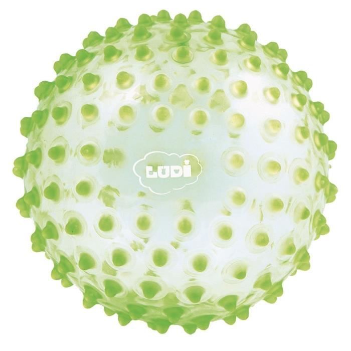LUDI Balle Sensorielle Vert - Diamètre 20 cm