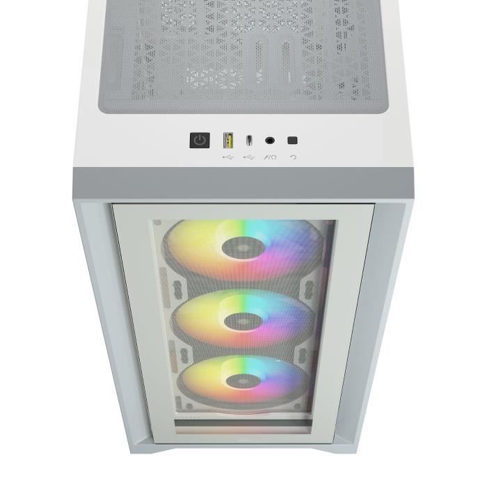 CORSAIR Boîtier PC iCUE 5000T RGB ATX moyen-tour - Noir (CC-9011230-W