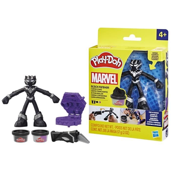 Play-Doh Black Panther Griffes tranchantes avec figurine flexible et pâte à modeler dès 4 ans Marvel