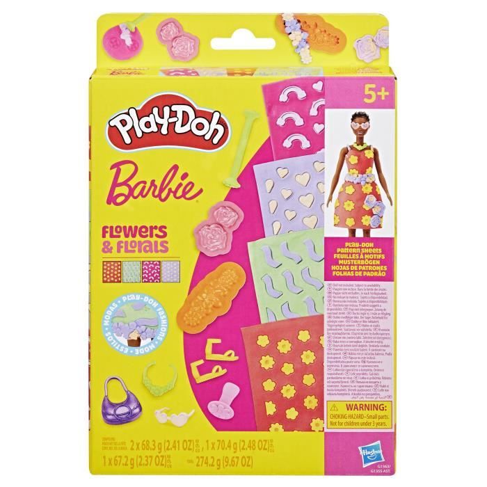 Play-Doh Barbie Fleurs et fleurons recharges pour coffret de pâte à modeler