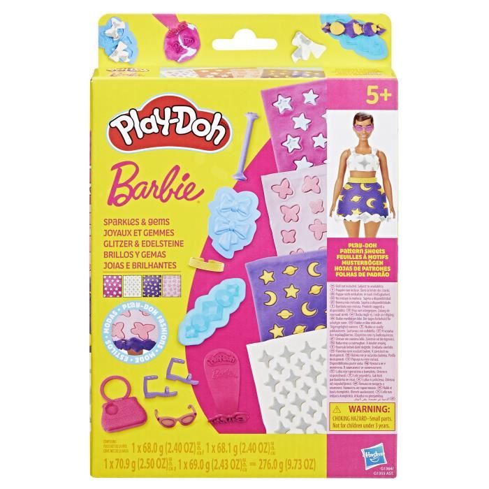 Play-Doh Barbie Joyaux et gemmes recharges pour coffret de pâte à modeler