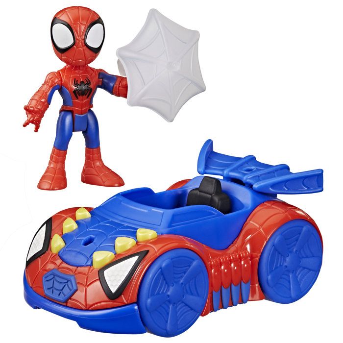 Véhicule Arachno-Bolide de Spidey avec Figurine de 75 cm et Accessoire Jouets pour Enfants dès 3 Ans Spidey et Ses Amis Extraord