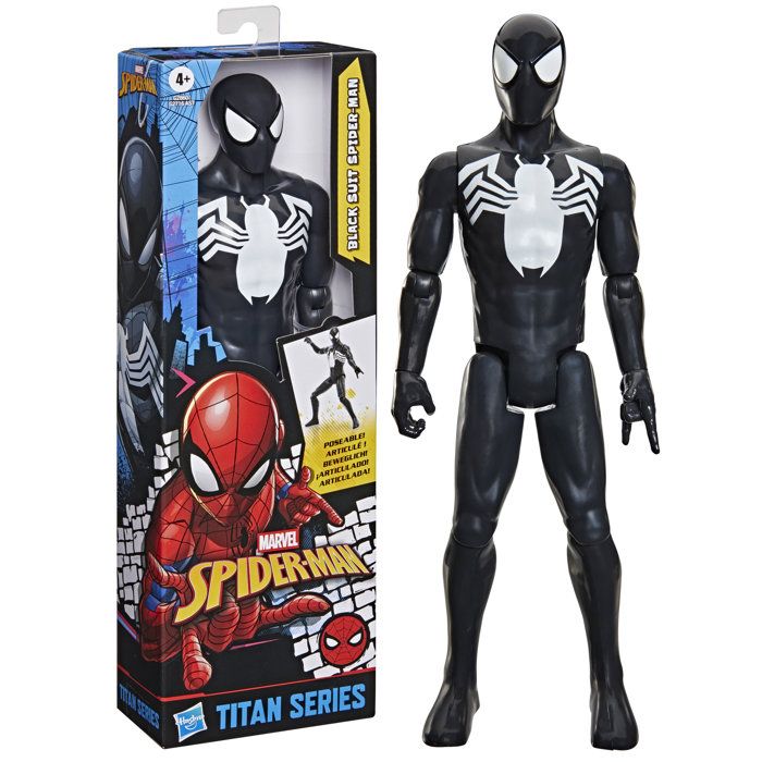 Hasbro Marvel Titan Hero Series - Action Figure Black Suit Spider-Man 30 Cm - Giocattolo Ispirato Ai Fumetti