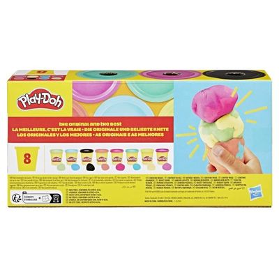 Play-Doh – Pack De 8 Pots De Pâte à Modeler 56 G – Couleurs Arc-en-Ciel – Activité Créative Dès 2 Ans, Non Toxique