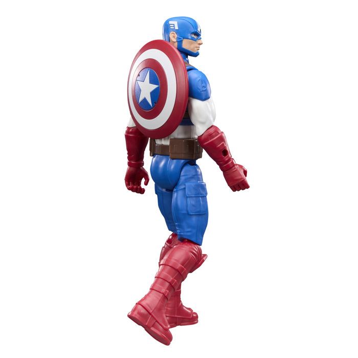 Marvel Avengers Titan Series – Figurine Captain America 29 Cm, 11 Articulations, Bouclier Amovible, Dès 4 Ans