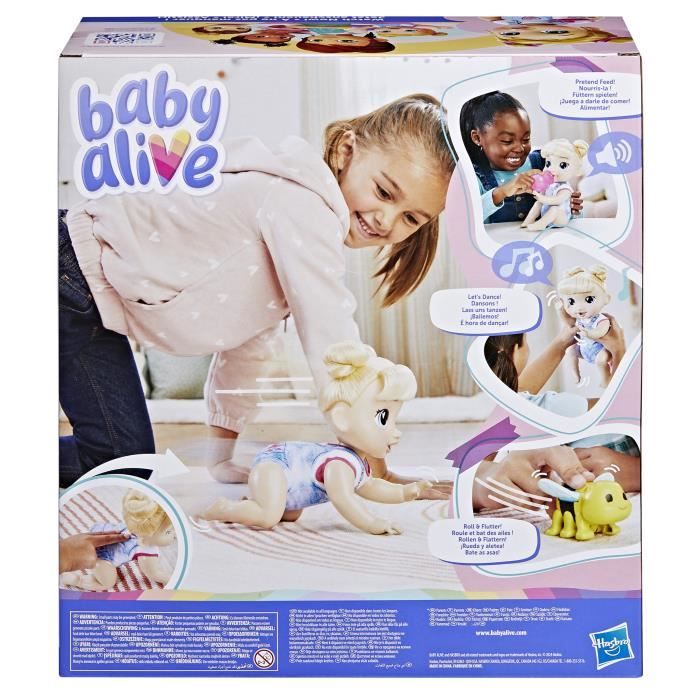 Baby Alive, Harper Hugs Marche à 4 pattes, poupée électronique de 27 cm