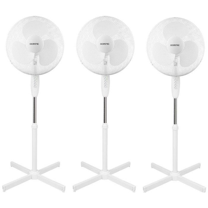 Ventilateur De Pied OCEANIC – 45 W, 41 cm, 3 Vitesses, Oscillant, Inclinable - vue 3