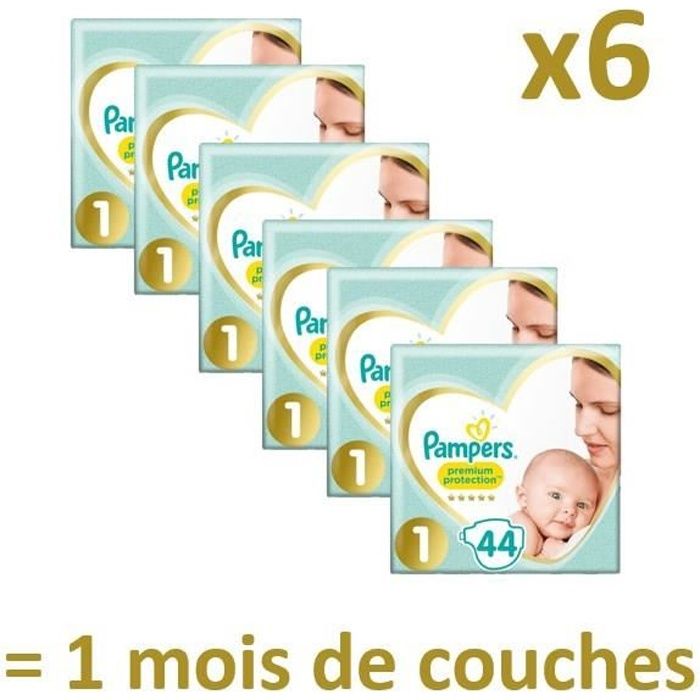 PAMPERS New Baby Taille 1 - 2 à 5Kg - 264 couches - Format pack 1