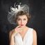 Chapeau Bibi Femme Mariage Pince A Cheveux Fleur Plume Serre Tete
