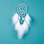 M6699 Capteur De Reves Blanc Artisanat Indien Suspendu A La Main
