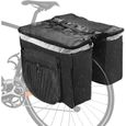 Sacoches pour vélo,porte-bagages, double sacoche,sac multifonction,étanche,avec poignée,noir indéchirable pour VTT,vélo de course-0