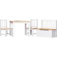 ib style® Meubles enfants NOA | Chambre enfant Meuble enfant Mobilier Chaise d'enfant Baby | 4 piéces: 1 Table + 2 chaises + 1 banc-0